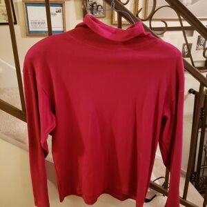 The Limited Raspberry Thick Cotton Turtleneck